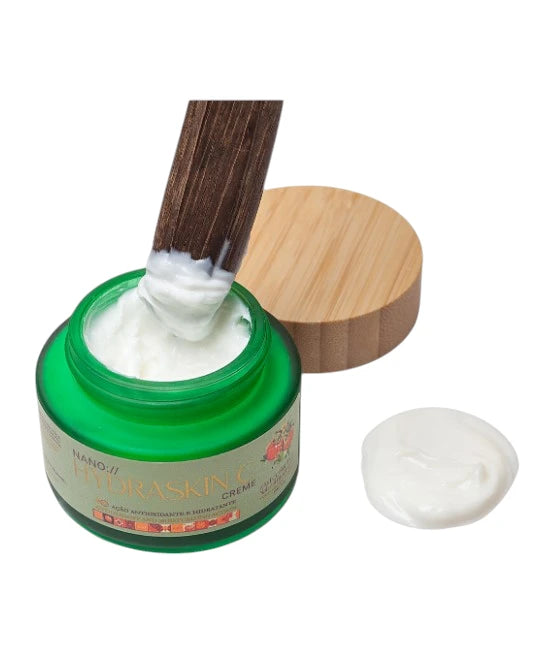 Creme Facial Vitamina C 10% – Hidratante - HydraSkin C – Kaki Cosmetics