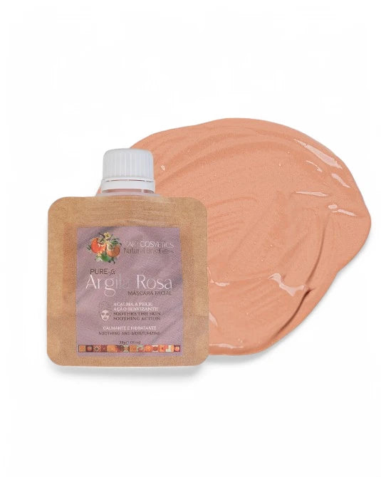 Máscara Facial de Argila Rosa - Kaki Cosmetics