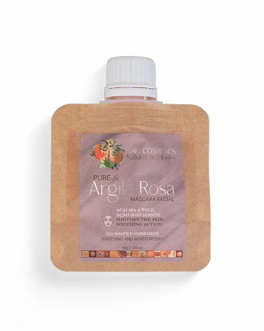Máscara Facial de Argila Rosa - Kaki Cosmetics