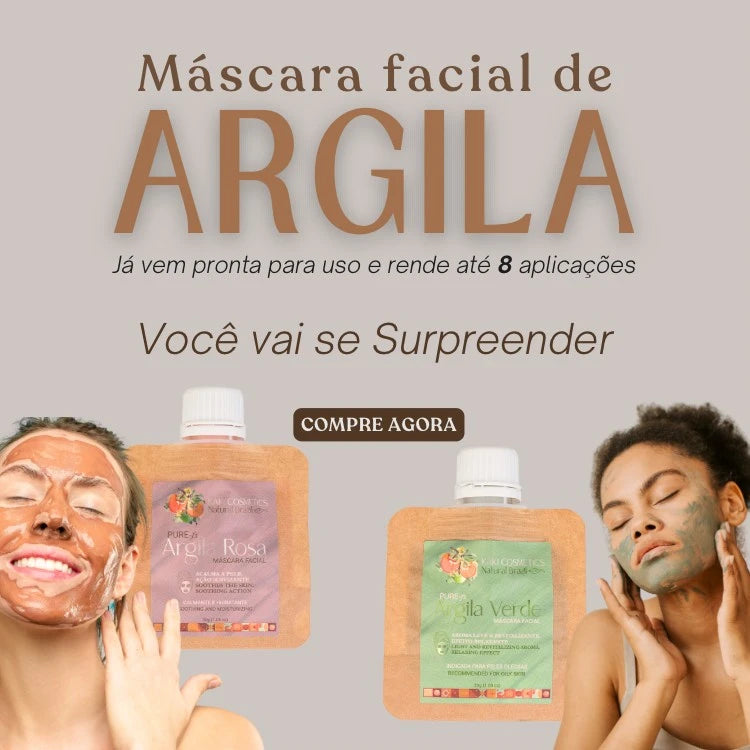 Máscara Facial de Argila Rosa - Kaki Cosmetics