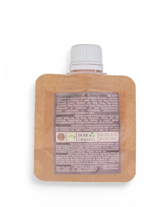Máscara Facial de Argila Rosa - Kaki Cosmetics